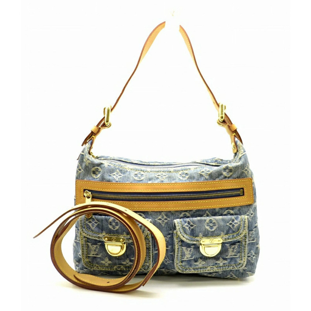 LOUIS VUITTON Monogram Denim Baggy Shoulder Bag Hobo